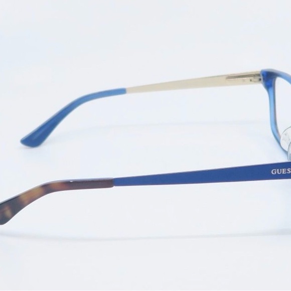 New- 🌸GUESS Women's Tortoiseshell Frames with Blue Temple Tips and Red Case - Picture 7 of 8